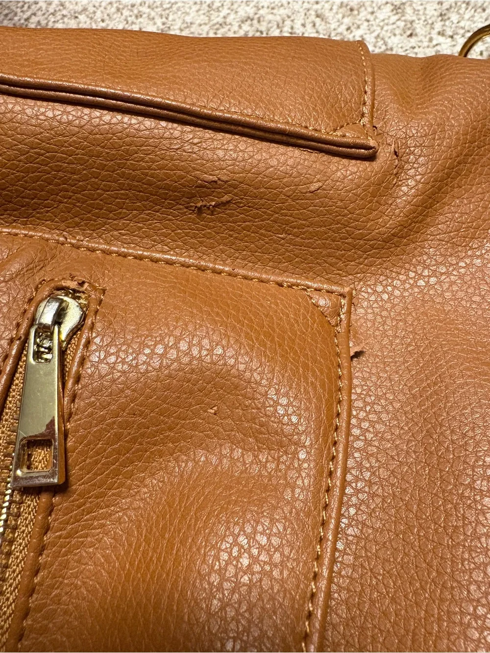 Fawn Design Caramel Brown Leather Shoulder Bag